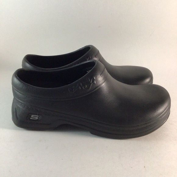 Skechers Shoes - Skechers work slip resistant slip on shoes rubber clogs black size 5 76381